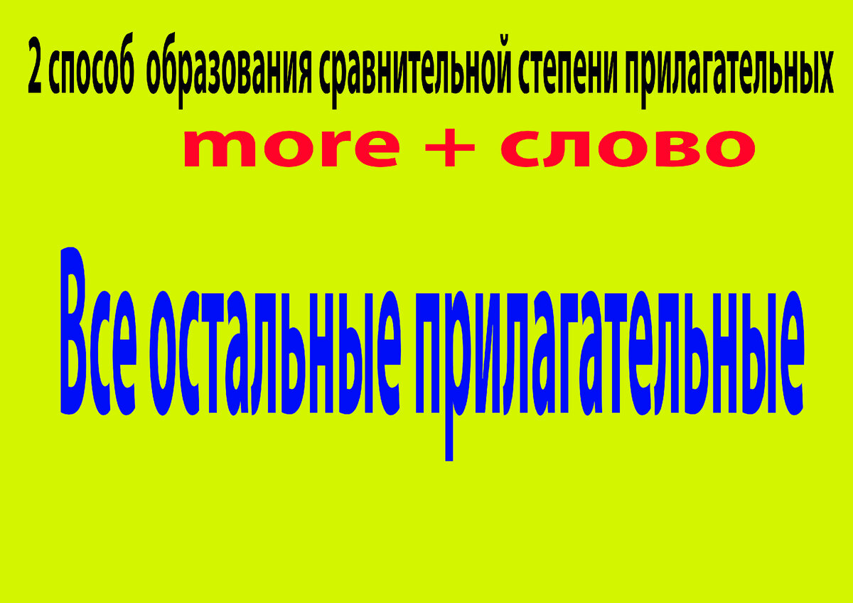 Образуй простую сравнительную степень от каждого прилагательного. Образуй простую сравнительную степень от каждого прилагательного