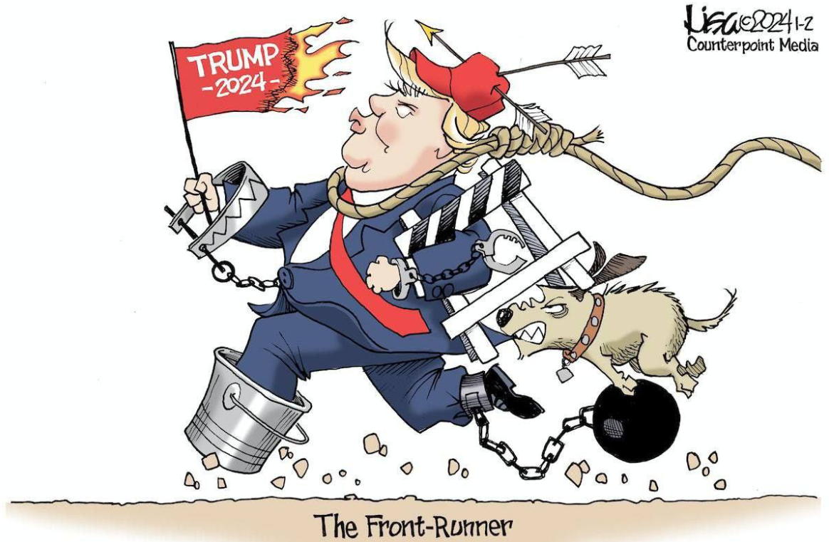 Вот так американские СМИ представляют предвыборную борьбу Дональда Трампа за пост президента страны. 