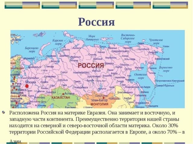 Особенности размещения городов
