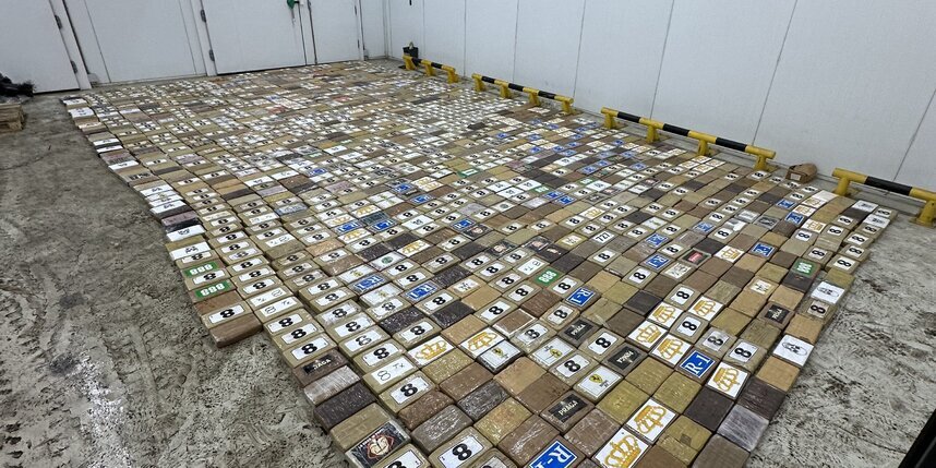    Контрабанду крупной партии кокаина пресекли  на территории Большого порта Санкт-Петербург.предоставлено пресс-службой СЗТУ