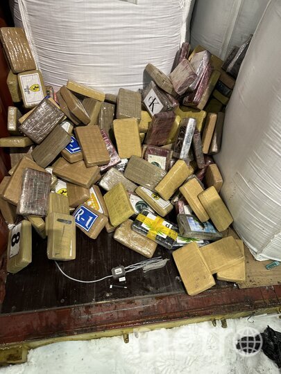    Контрабанду крупной партии кокаина пресекли  на территории Большого порта Санкт-Петербург.предоставлено пресс-службой СЗТУ