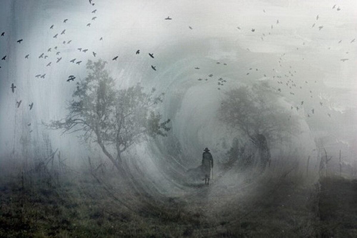 Сумрачная любовь. Человек в тумане. Страшный туман. Туманный призрак. Сквозь туман.