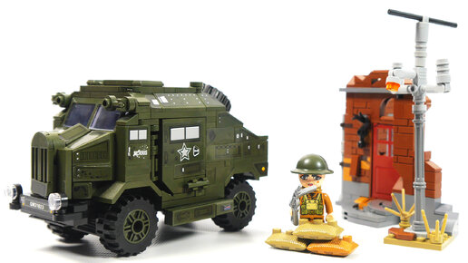 Собираем из артиллерийский тягач LEGO Qman 21023 Morris Commercial C8 FAT