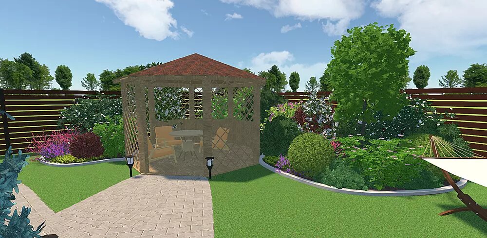 наш сад кристалл 10. программа realtime landscaping architect. ф. визуализация ландшафта. сделать проект сада.