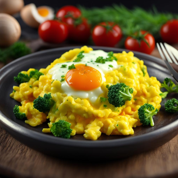 Омлет с овощами от нейросети TextWizard