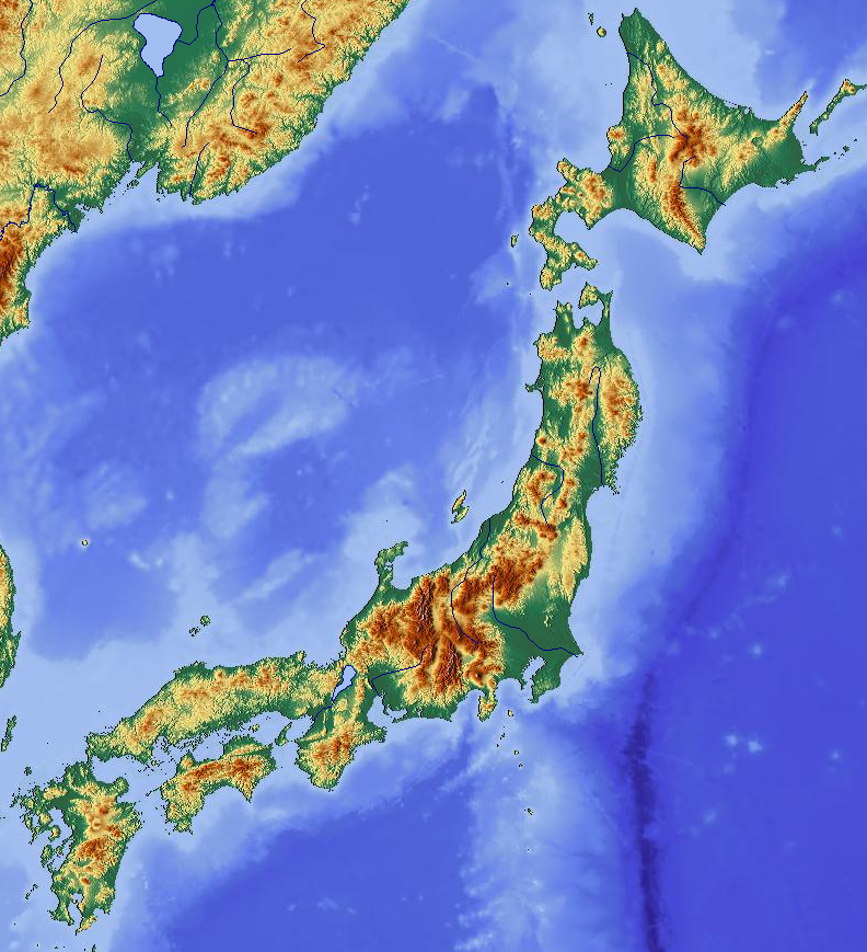 Японское море география. Рельеф Японии карта. Физическая карта Японии. Япония ландшафт карта. Япония рельеф физическая карта.