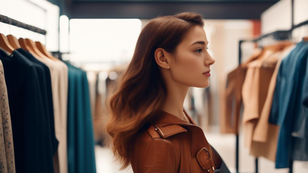 женщина в магазине одежды