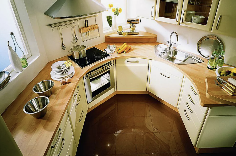 Мебель для маленькой кухни. Креативная маленькая кухня. Функциональный интерьер кухни. Красивые и функциональные кухни. Удобная маленькая кухня.