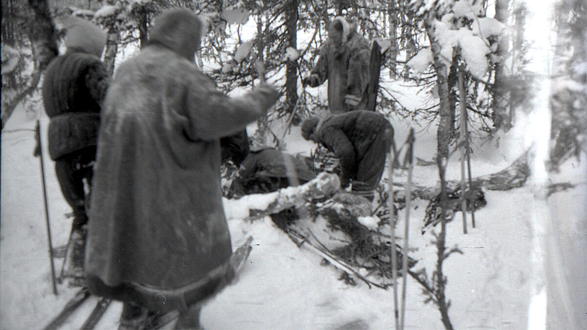 Поисковые работы. Манси в районе перевала Дятлова.