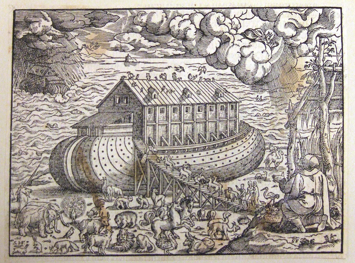 Ноев Ковчег на гравюре.