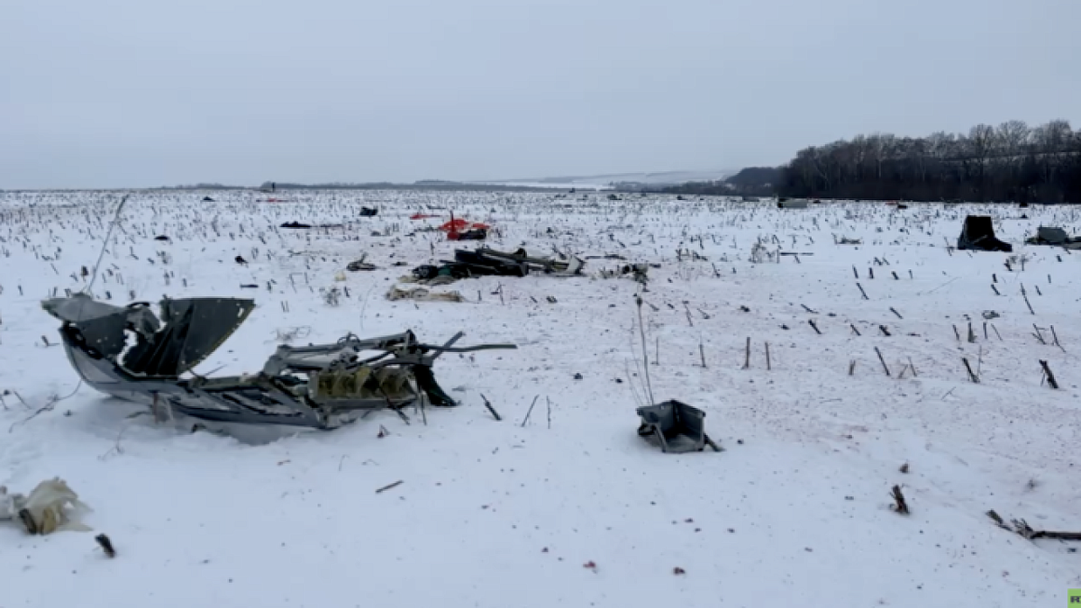    ВСУ сбили российский ИЛ-76 с украинскими военнопленными. Фото: RT