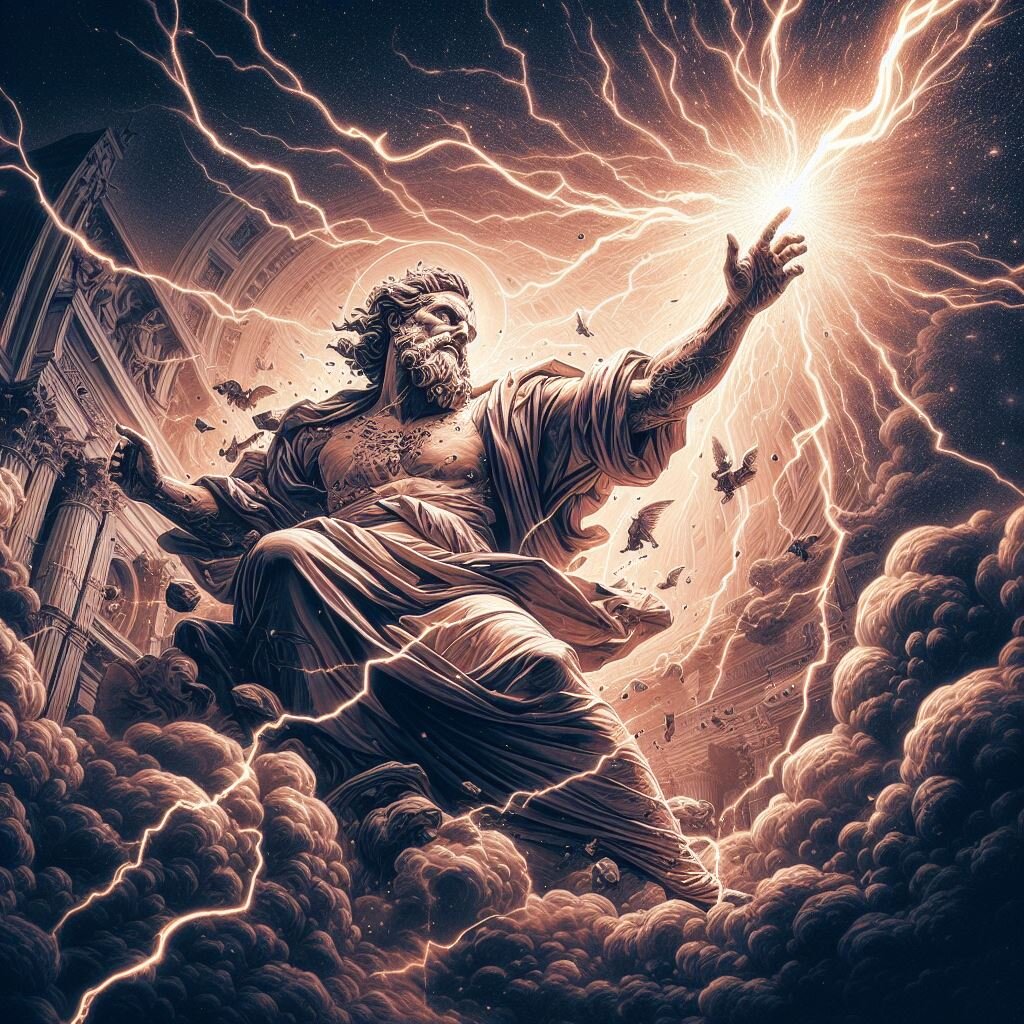 Молния снесла руку статуе святого апостола Петра