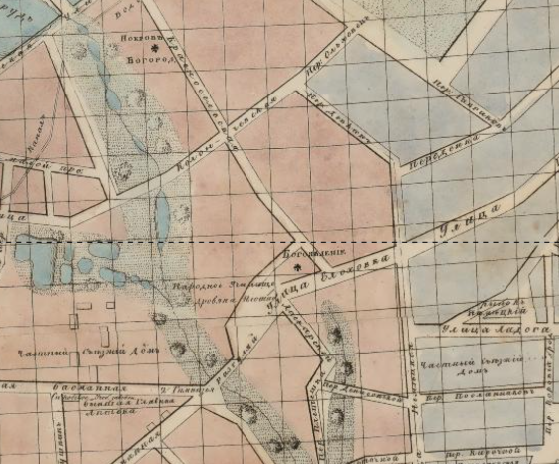 На карте Москвы 1853 года улица вообще указана, как Елоховка. С сайта www.retromap.ru.