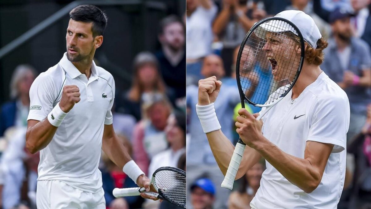 Novak Djokovic Jannik Sinner Wimbledon