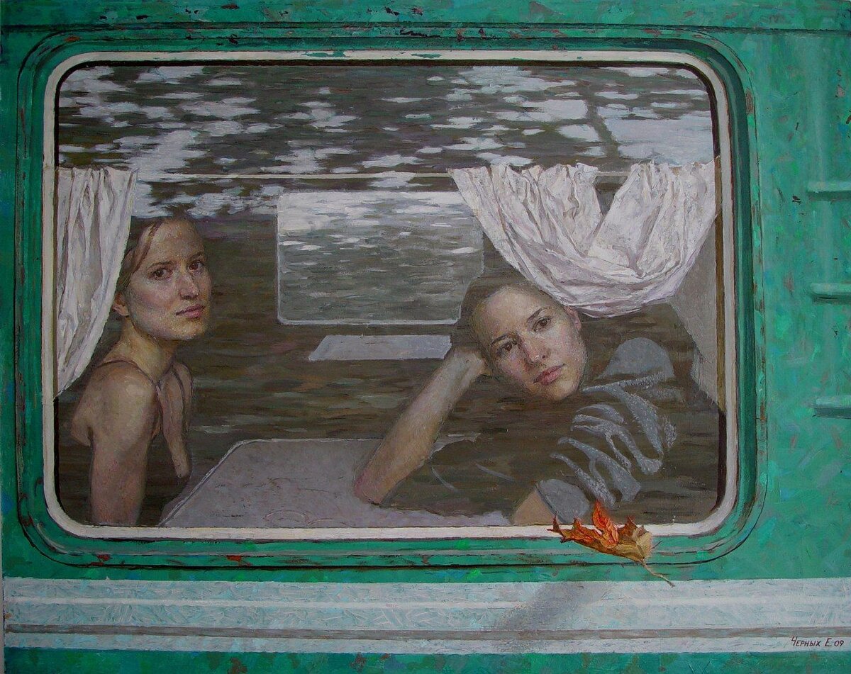 Вагончик человек. Окно поезда. Картина девушка в поезде. В вагоне поезда живопись. Люди в поезде картина.