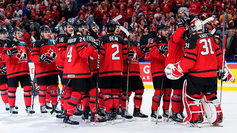    Хоккеисты молодежной сборной Канады на МЧМ-2018. Global Look Press