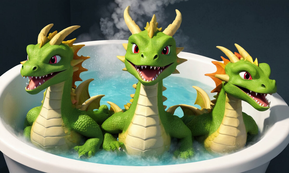 это всё что удалось выжать из нейросети по поводу бани. Честно. Больше десяти попыток сделал. Не понимает она русскую душу! Она и Горыныча только так смогла нарисовать. Даааа 