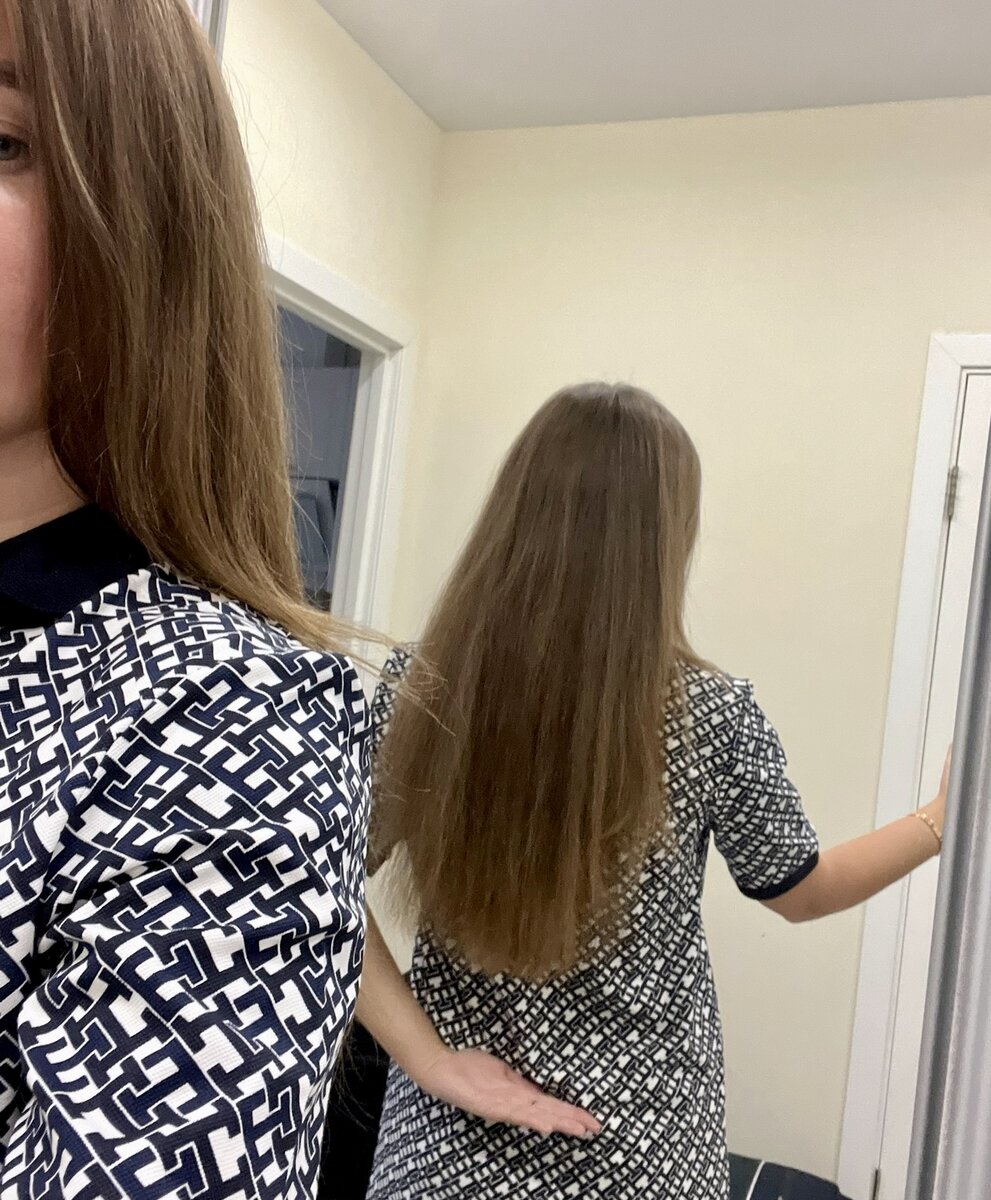 В идеале хочется отрастить длину волос до поясницы 