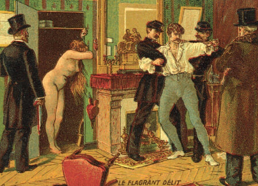 Ж.Гарнье. Уличение в адюльтере (На месте преступления). 1885