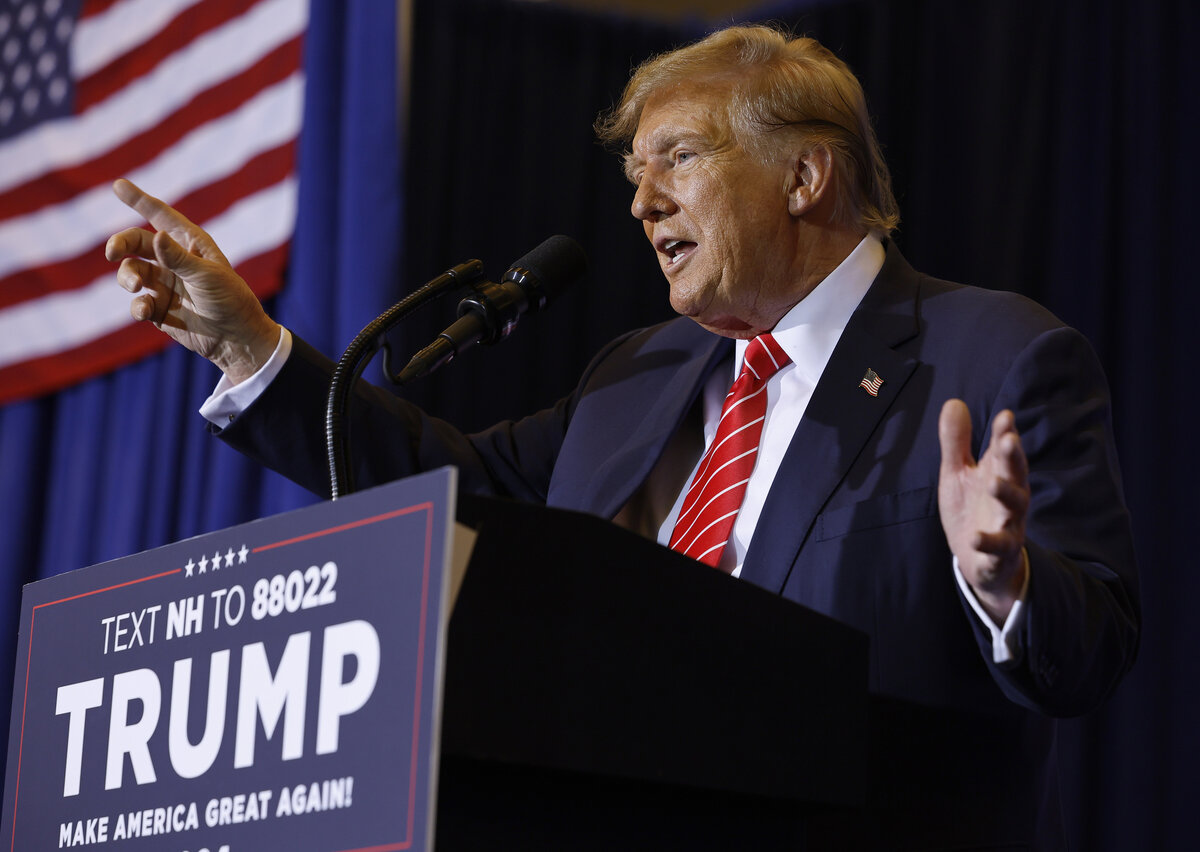     Трамп в Нью-Гемпшире / Gettyimages.ru / Chip Somodevilla