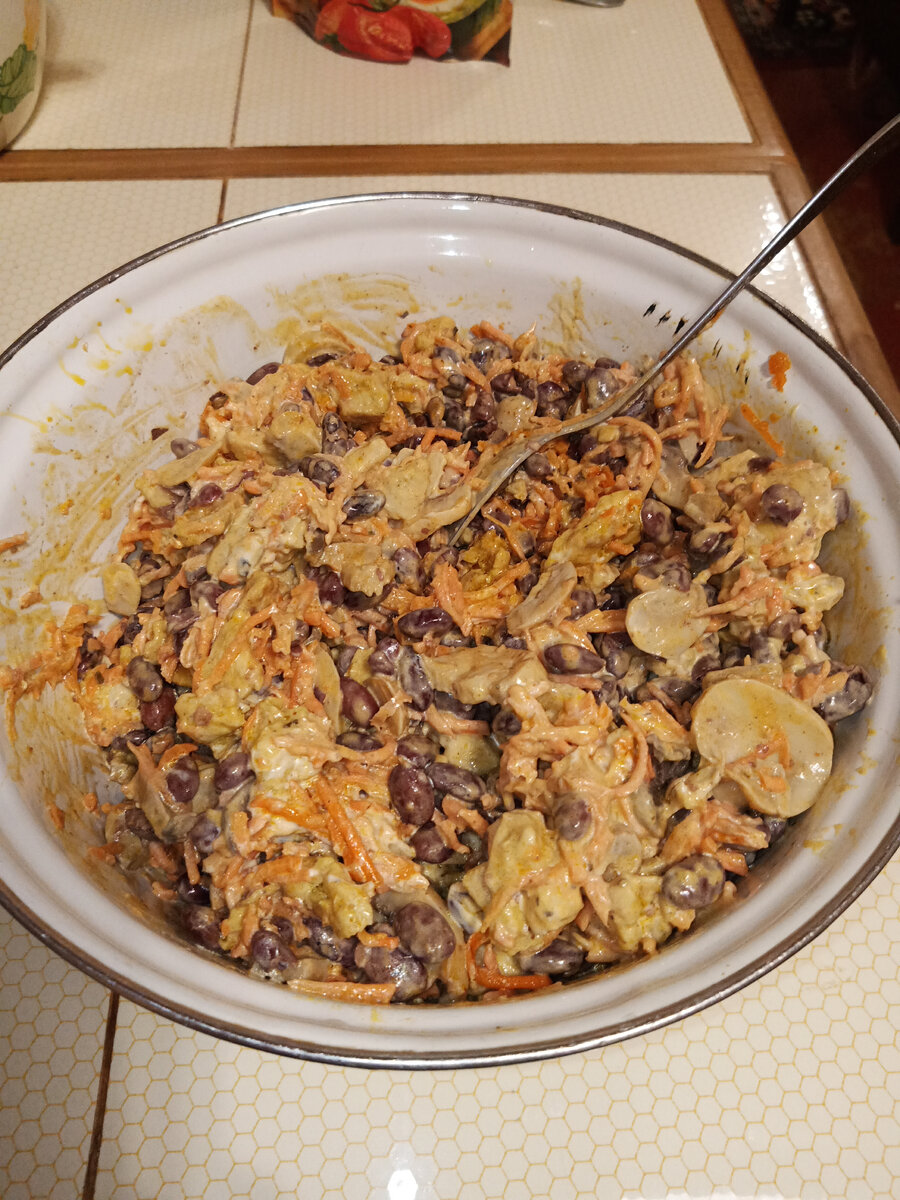 Вот такой салат получается 