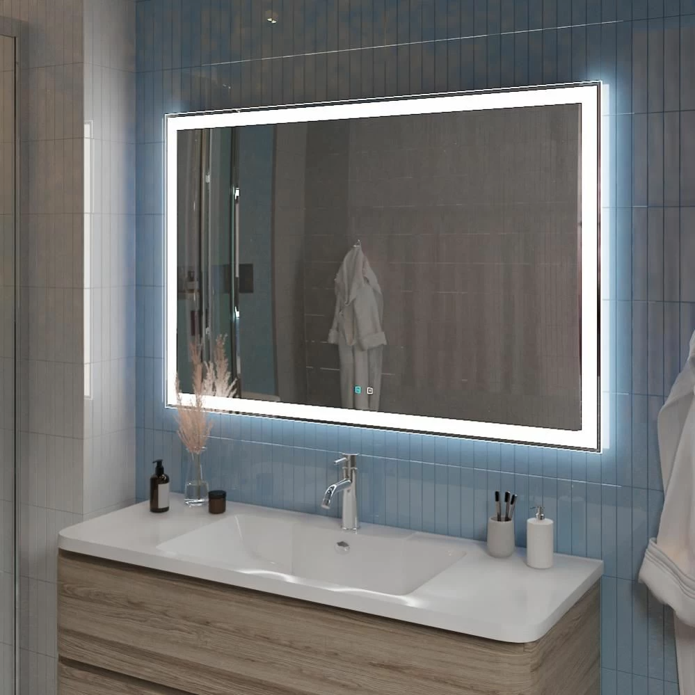 Зеркало BelBagno SPC-GRT-1200-800-LED-TCH-SND 120*80 со встроенной подсветкой, голосовым управлением и подогревом, 12W, 220-240V