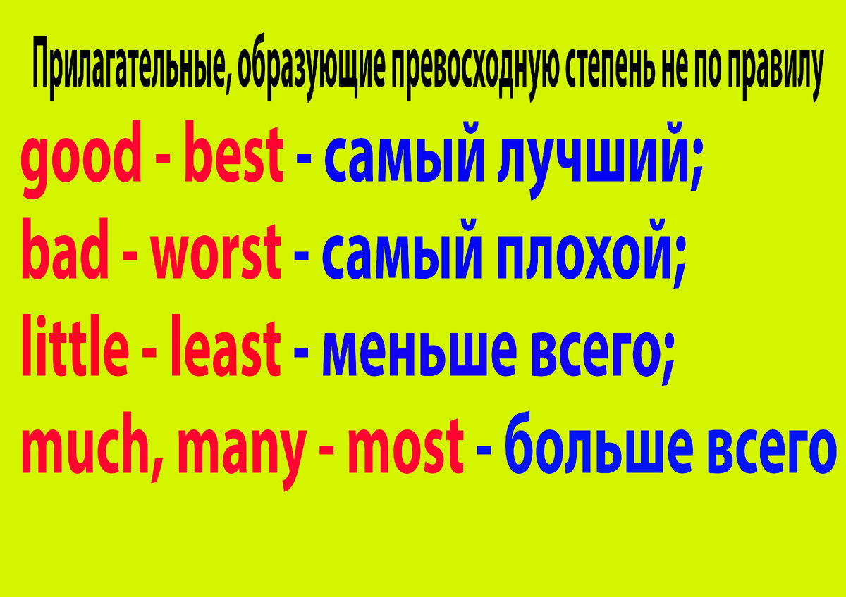 Сказка степени сравнения прилагательных