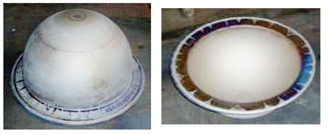 Полусферы, полученные термоформовкой