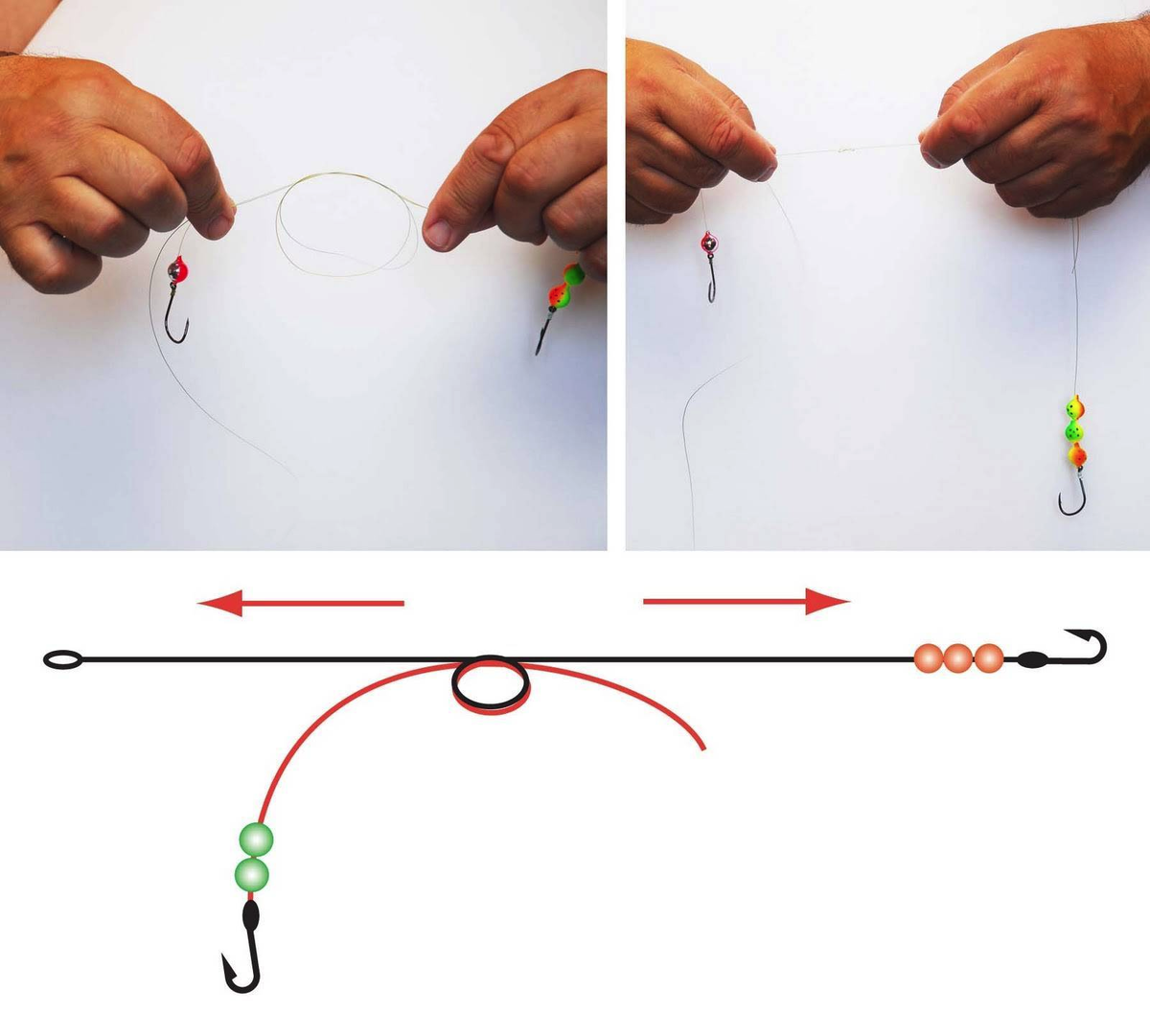 Как привязать два крючка на поплавочную удочку на карася