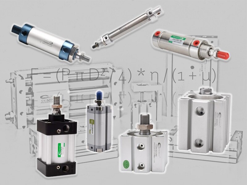 Расчет усилия пневмоцилиндра