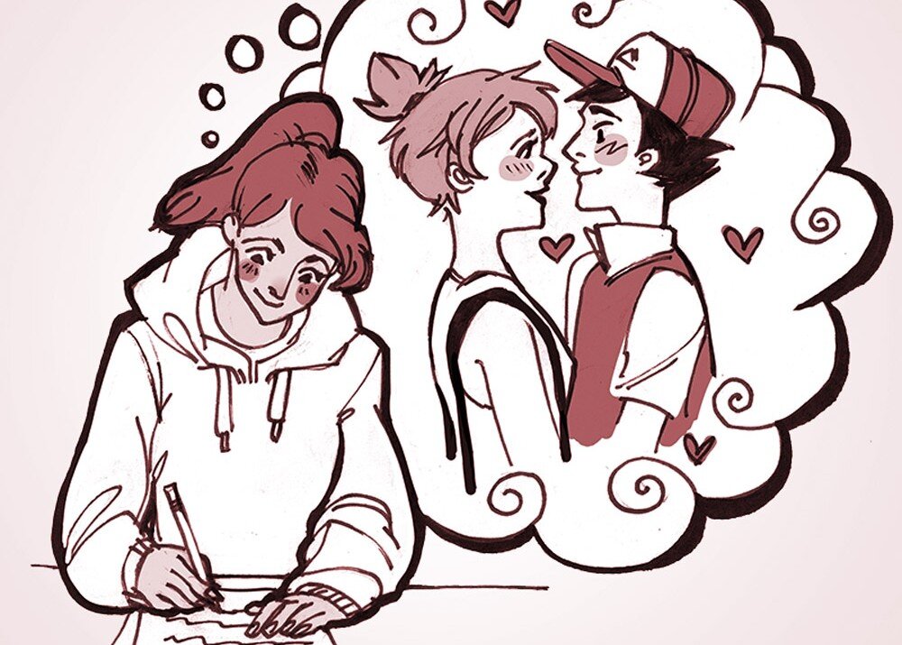 Это я пишу фанфик по своим любимым персонажам.