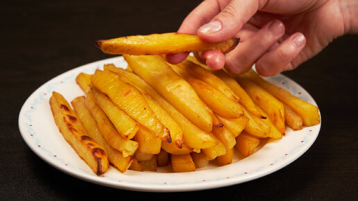 Картошка фри без фритюра и литров масла! Оказывается, такой картофель можно и на диете. А внуки так и вовсе от такой картошки без ума!
