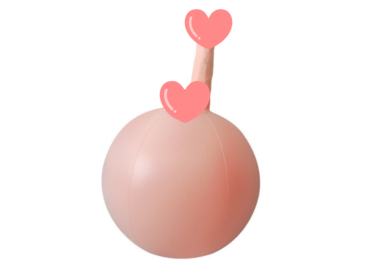 Мяч с реалистичным фаллоимитатором