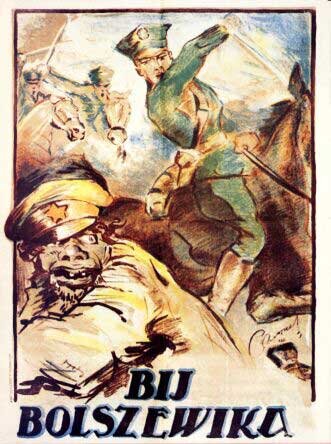 «Бей большевика!» Польский плакат. 1920.
(Источник: https://cdn.руни.рф/images/f/fa/Bij_Bolszewika.jpg).