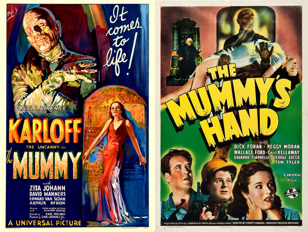 Оригинальные постеры "Мумии" (1932) и "Руки мумии" (1940)
