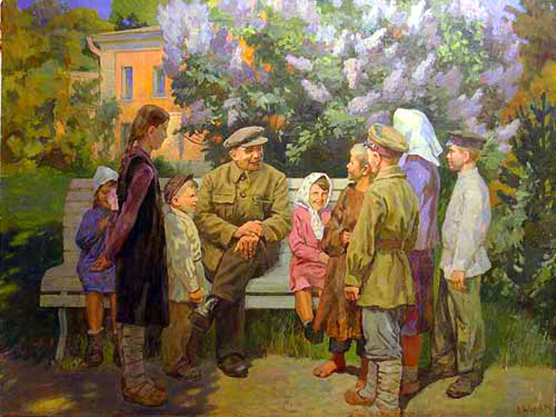 «Ленин с детьми». Худ. Фёдоров