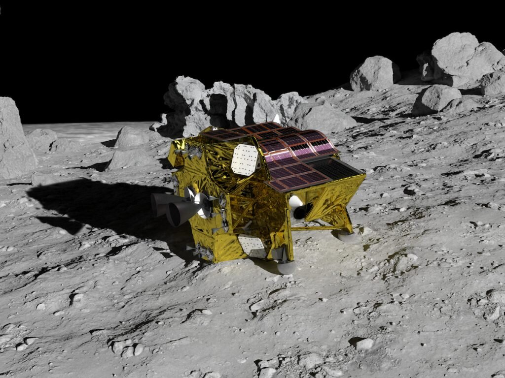 Японское агентство аэрокосмических исследований (JAXA) опубликовало фотографию модуля SLIM после посадки на Луну.