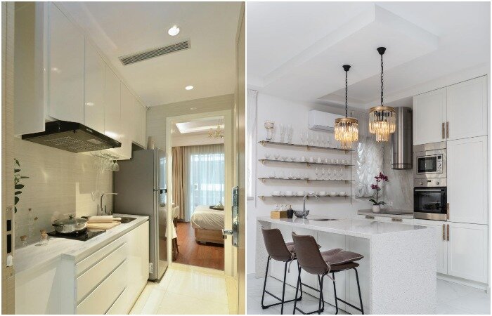 Встраиваемая техника позволяет сэкономить площадь небольшой кухни 