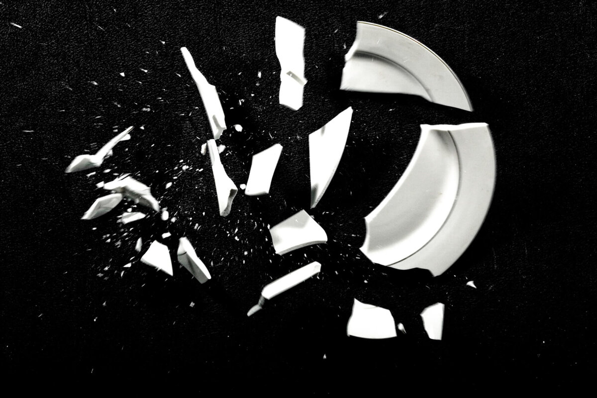 Нет, на фото не та тарелка. Мне было в тот момент не до того — надо было отогнать котов и собрать осколки. Фото из открытых источников