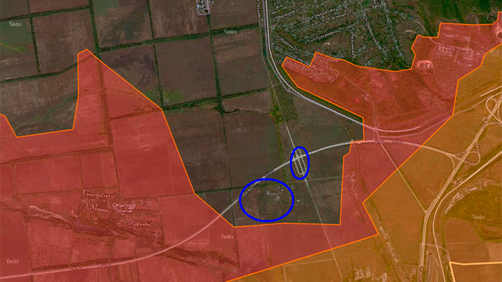 ОКАЗАВШИЕСЯ В ОПЕРАТИВНОМ ОКРУЖЕНИИ ОПОРНИКИ ВСУ "ЧАСТЬ ПВО" И "ЧЕБУРАШКА". ИСТОЧНИК: LOSTARMOUR.INFO