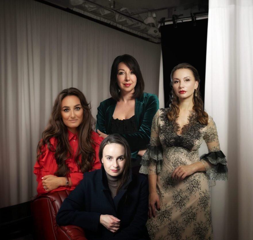 Участницы проекта "Приглушенные голоса": Алина Небыкова, Карина Погосбекова, Елизавета Корнеева и Юлия Петрачук.