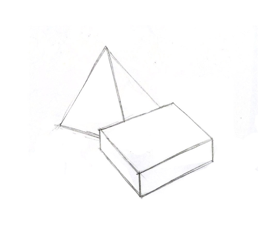 Пирамида и параллелепипед