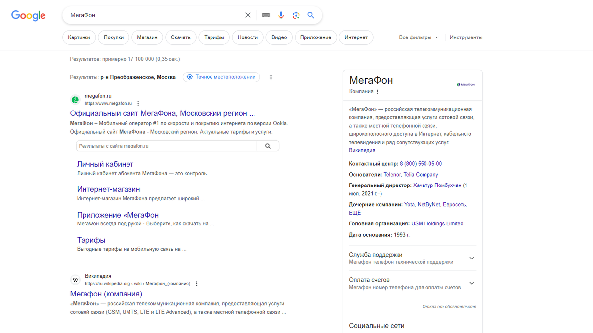 Количество результатов поиска по запросу. Количество результатов поиска по запросу