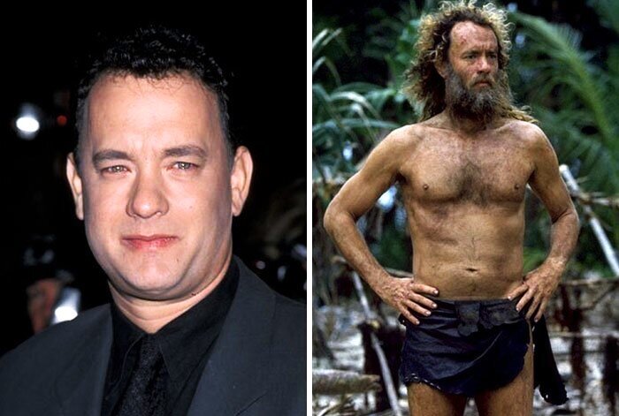 Том Хэнкс в съёмках фильма «Изгой» (2000)