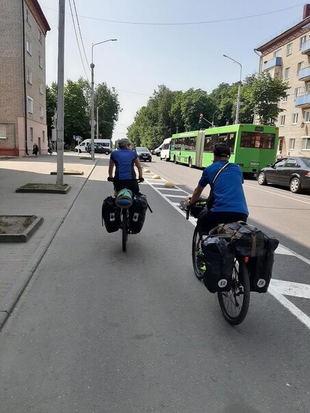 Едем по правильной велодорожке в Полоцке