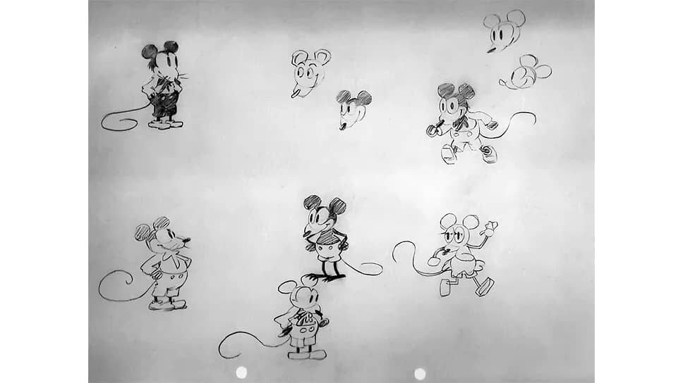 Фото: Ub Iwerks📷Первые эскизы Микки-Мауса, 1928