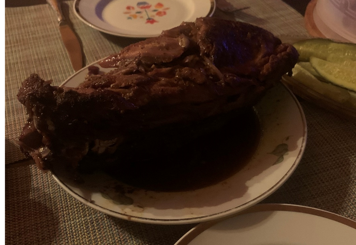 Баранина, запеченная в печке