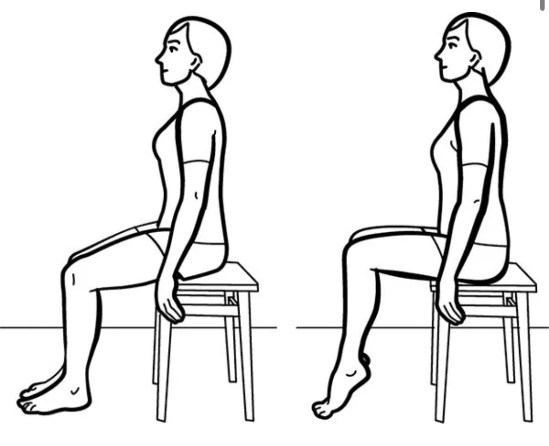 Положение сидя. Упражнения сидя. Упражнения для ног сидя на стуле. Положение сидя на стуле.