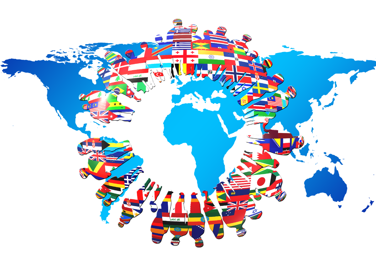 Символы глобализации. Глобус с флагами стран. Глобализация картинки.