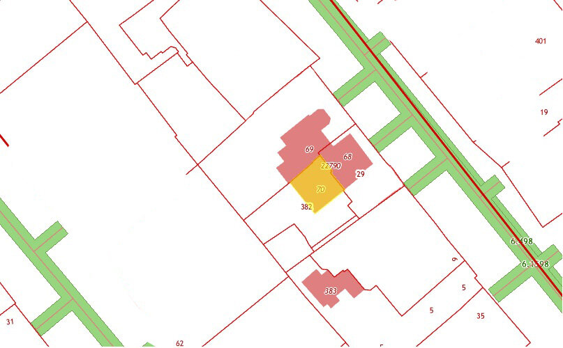 Так выглядит дом блокированной застройки на публичной кадастровой карте.